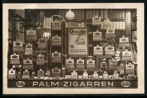 AK Schaufenster mit Palm-Zigarren, Reklame
