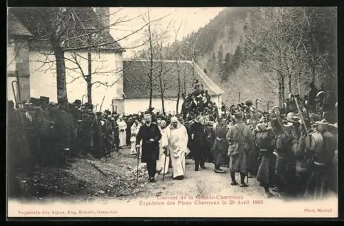 AK Grande-Chartreuse, Expulsion des Pères Chartreux 1903