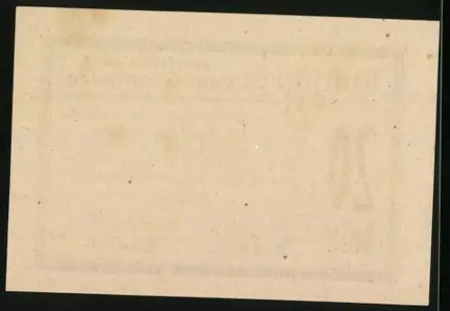 Notgeld Landfriedstetten 1920, 20 Heller, Text Wenn die Not am grössten, ist Gott am nächsten