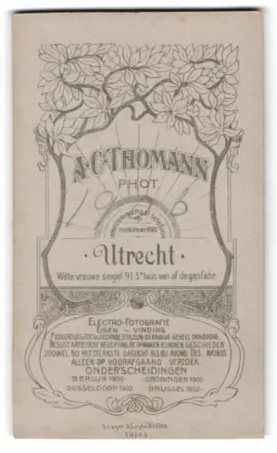 Fotografie Anton C. Thomann, Utrecht, Sonnenaufgang unter blühenden Ranken