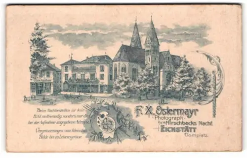Fotografie F. X. Ostermayr, Eichstätt, Domplatz, Fotoatelier zwischen Dom-Apotheke und Dom