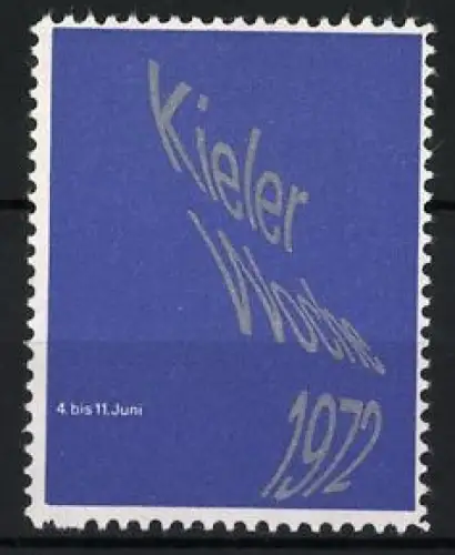 Reklamemarke Kiel, Kieler Woche 1972, Schriftzug