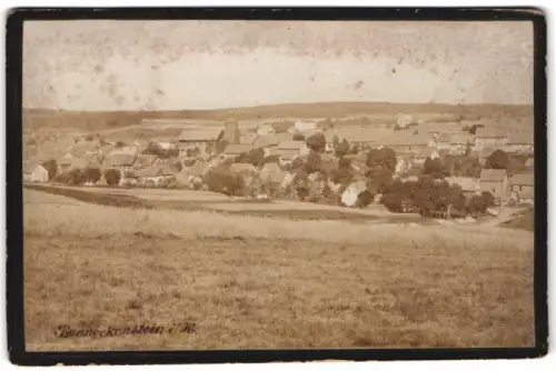 Fotografie unbekannter Fotograf, Ansicht Benneckenstein, Blick über die Wiese nach dem Ort