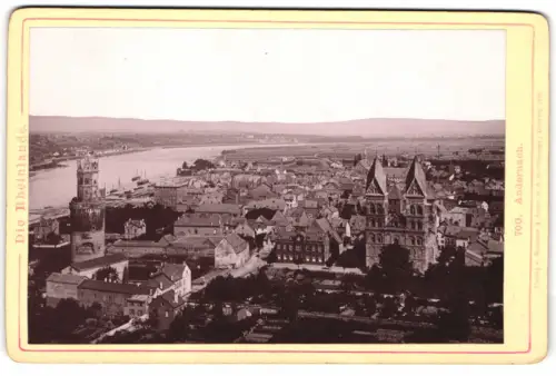 Fotografie Römmler & Jonas, Dresden, Ansicht Andernach, Blick auf den Ort mit Kirche und Turm