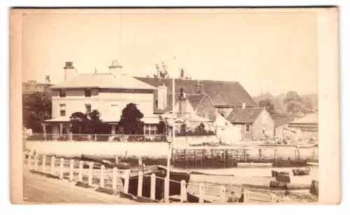 Fotografie A- Wyatt, Fareham, Ansicht Fareham, Wohngehöft am Hafen, Habor