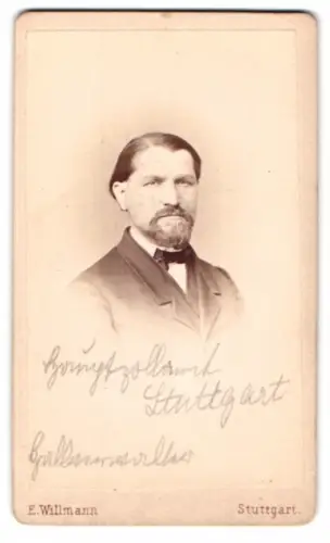 Fotografie F. Willmann, Stuttgart, Portrait des Zollverwalter am Hauptzollamt zu Stuttgart