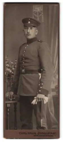 Fotografie Carl Haug, Ingolstadt, Soldat J. Winkler, in Uniform 10. In. Rgt. 2. Komp.