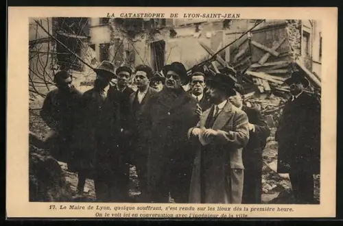 AK Lyon-Saint-Jean, Zerstörung nach dem Erdrutsch