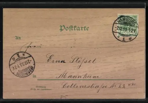 Lithographie Teich mit Seerosen und Gedicht, Setz ich mich zum Schreiben nieder stört mich dies und stört mich das...