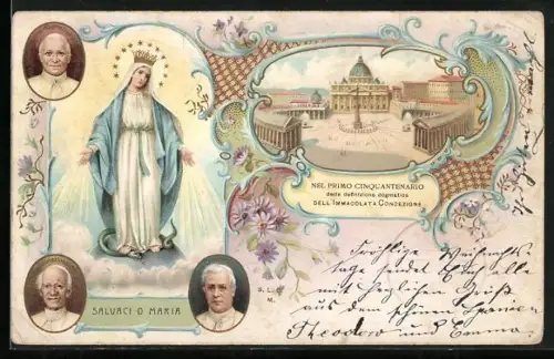AK Saluaci o Maria, Nel Primo Cinquantenario della definizione dogmatica dell` Immacolata Concezione, Pio IX, Leone YIII