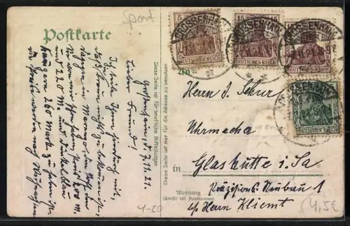 Künstler-AK Turnvater Jahn in einem Kranz aus Eichenlaub