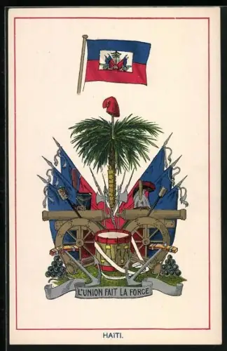 AK Haiti, Flaggen, Kanonen, Anker, l`Union fait La Force
