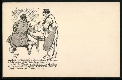 Künstler-AK Poudre Antiasthmatique Gambier