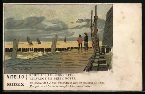 Künstler-AK Vitello Sidex, remplace le beurre fin