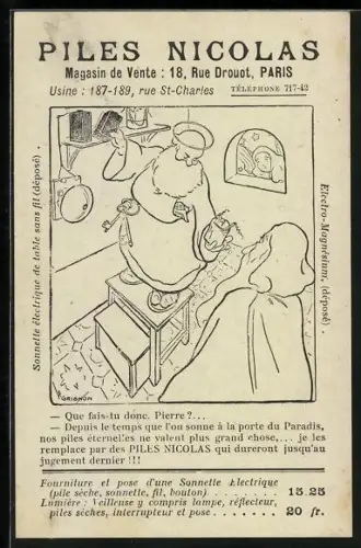 AK Paris, Piles Nicolas, Magasin du Vénte, 18 Rue Drouot, Paris