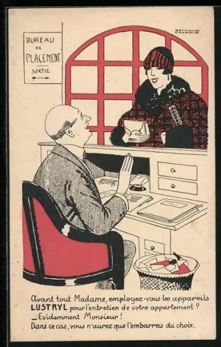 Künstler-AK Lustryl, Avant tout Madame, employez-vous le appareils Lustryl