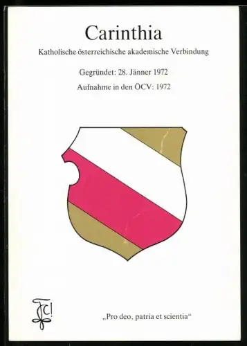 AK Carinthia, Kath. österr. akademische Verbindung, Gegr.: 28. Jänner 1972, Aufnahme in den ÖCV: 1972, Studentenwappen