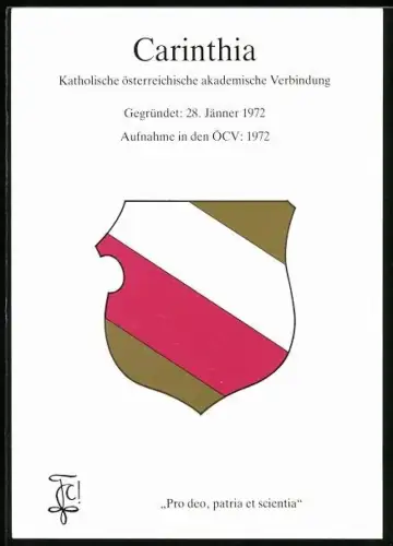 AK Carinthia, Kath. österr. akademische Verbindung, Gegr.: 28. Jänner 1972, Aufnahme in den ÖCV: 1972, Studentenwappen