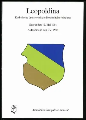 AK Leopoldina, Katholische österreichische Hochschulverbindung, Gegründet 1901, Studentenwappen