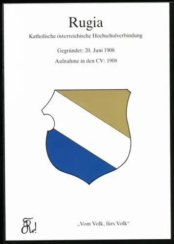 AK Wien, Studentenwappen der Katholischen österreichischen Hochschulverbindung Rugia