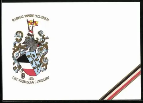 AK Würzburg, Studentenwappen Alemannia Makaria