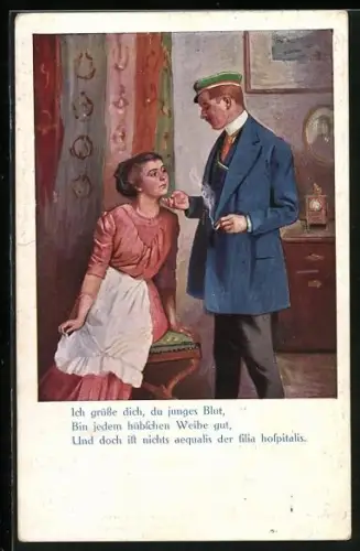 AK Student beim Annäherungsversuch an eine junge Dame