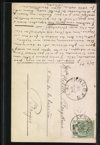 AK Junge Studentin mit Mütze, Portrait