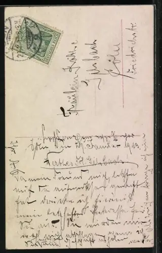 AK Student mit Servierdame auf einer Weinterrasse, Heute ist heut!