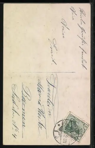 AK Student mit junger Wirtin, Alt-Heidelberg