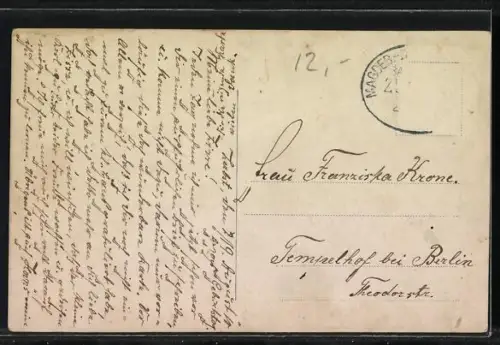 Foto-AK Gemischte Studentengruppe bei einer Feier, 1909