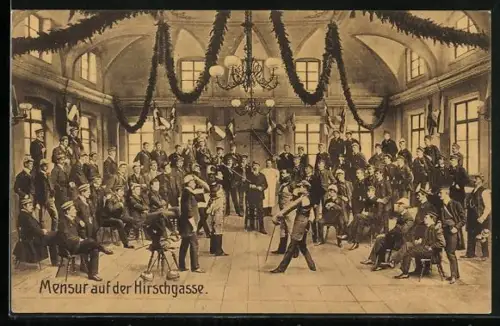 AK Heidelberg, Mensur auf der Hirschgasse