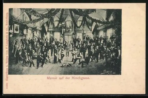 AK Mensur auf der Hirschgasse, studentische Szene