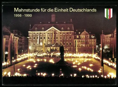 AK Coburg, Pfingstkongress des Coburger Convent, Mahnstunde für die Einheit Deutschlands 1990, Fackeln, Wappen