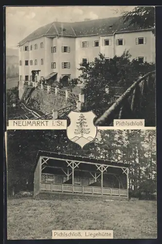 AK Neumarkt i. St., Pichlschloss, Liegehütte