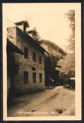 AK Rettenegg, Gasthaus Ebner mit Strassenpartie