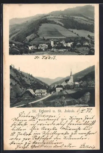 AK St. Jakob, Ortsansicht mit St. Erhard