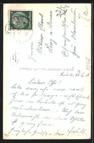 AK Bruck a. d. M., Hubertushof vom Garten aus