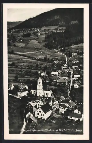 AK Fladnitz-Teichalm /Stmk., Ortsansicht vom Flugzeug aus