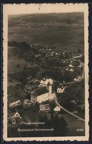 AK Breitenfeld /Oststeiermark, Ortsansicht vom Flugzeug aus