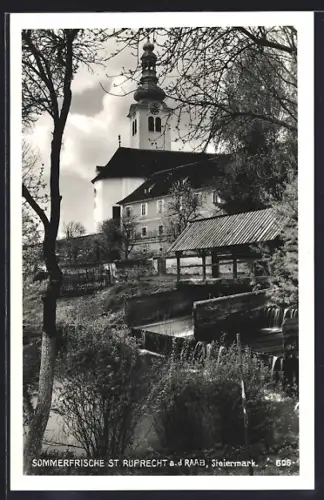 AK St. Rupprecht a. d. Raab, Blick zur Kirche