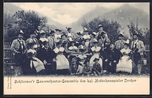 AK Schliersee`r Bauerntheater-Ensemble des kgl. Hofschauspieler Dreher