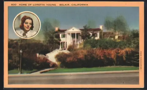 AK Schauspielerin Loretta Young and her Home in Belair, California