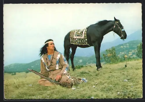 AK Pierre Brice in Der Schatz im Silbersee, Karl May