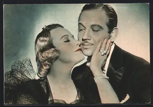 AK Schauspieler Melvin Douglas und Grace Moore im Porträt