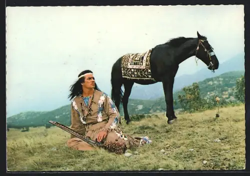 AK Pierre Brice in Der Schatz im Silbersee, Karl May