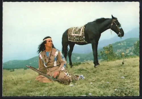 AK Pierre Brice in Der Schatz im Silbersee, Karl May