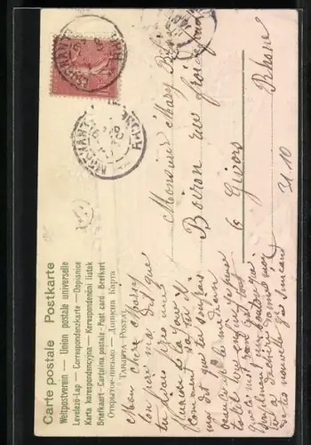 AK hübscher Bube spielt Harfe