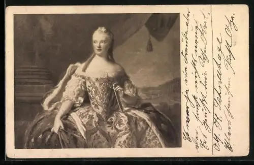 AK Portrait Marie Joséphine de Saxe