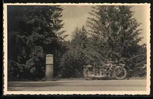 Foto-AK Douglas-Motorrad mit Nummernschild A 10-663