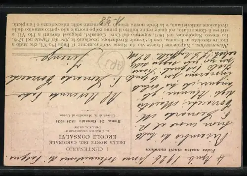 AK PP. Pio VII firma il Concordato con Napoleone I.